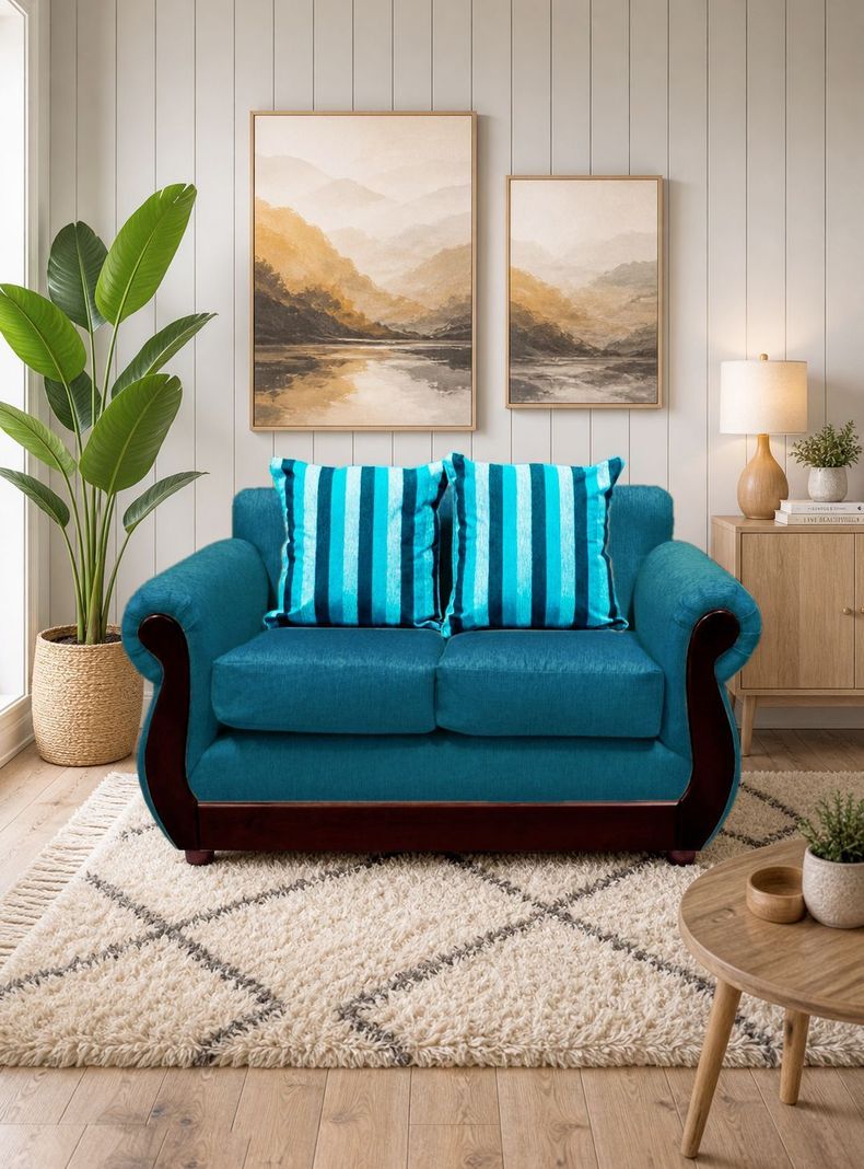 Sofa Britanny 2 cuerpos Calipso Turquesa [ 440 ]