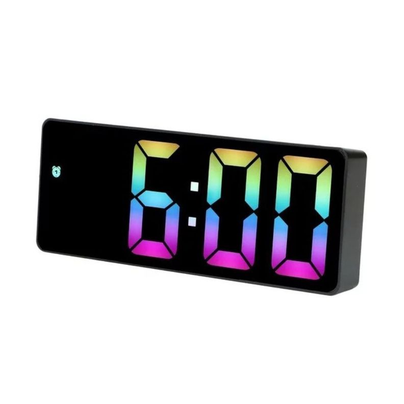 Reloj Despertador Led Colorido Reloj Digital-0