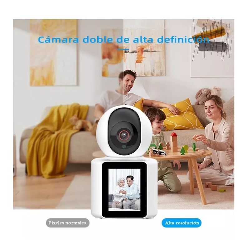 Camara Seguridad Con Pantalla Wifi Videollamada Monitoreo-1