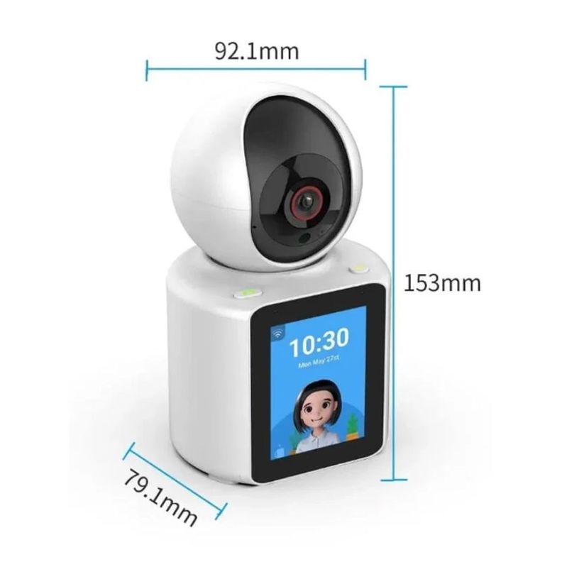 Camara Seguridad Con Pantalla Wifi Videollamada Monitoreo-4