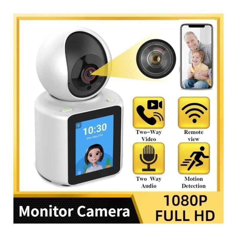 Camara Seguridad Con Pantalla Wifi Videollamada Monitoreo-5
