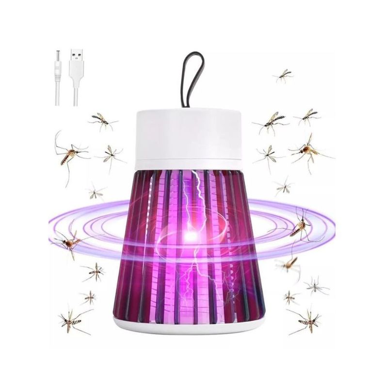 Lámpara Led Electrónica Mata Insectos Mosquitos Recargable-1