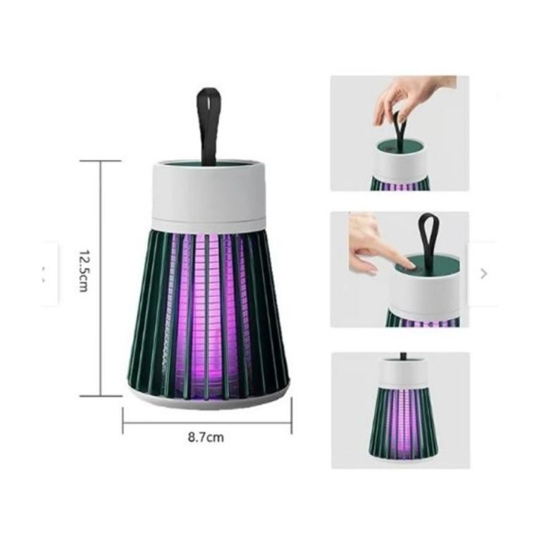 Lámpara Led Electrónica Mata Insectos Mosquitos Recargable-2