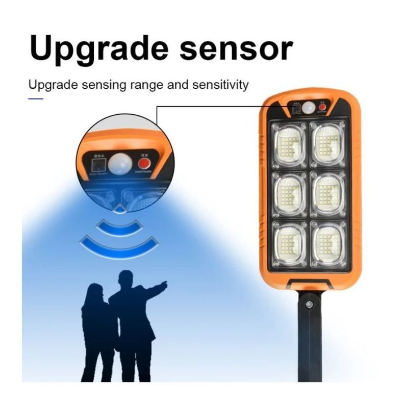 Lampara Poste Solar Led Sensor De Movimiento Impermeable-4