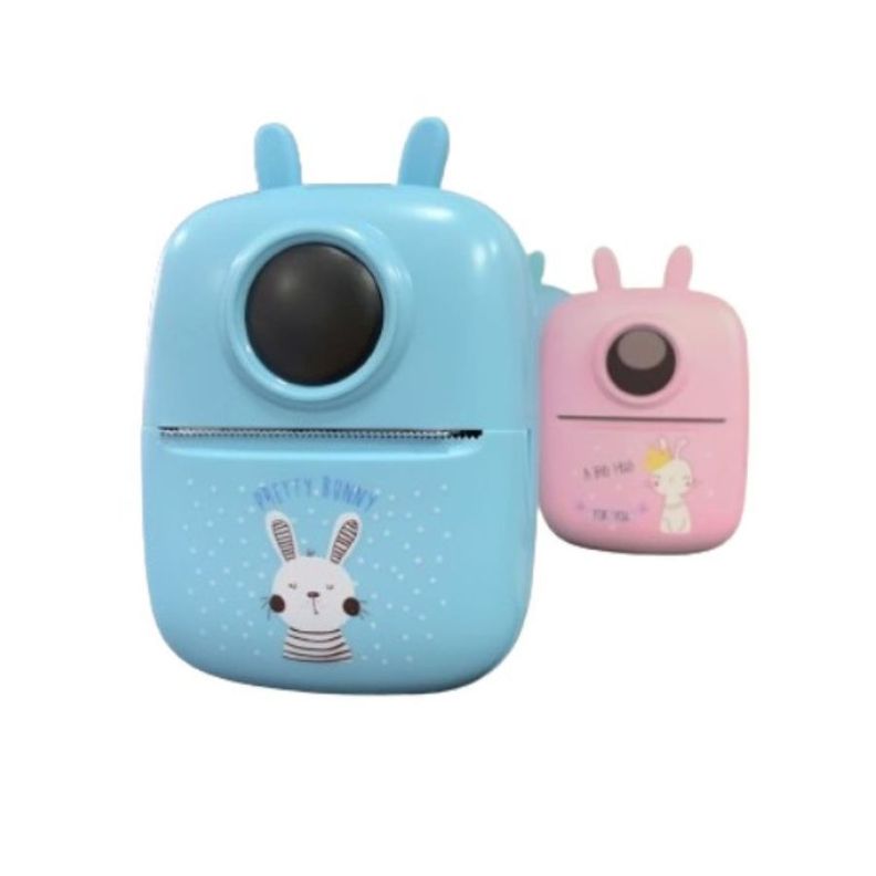 Mini Impresora Fotos Portátil Niños Electrónico Bluetooth Azul-1