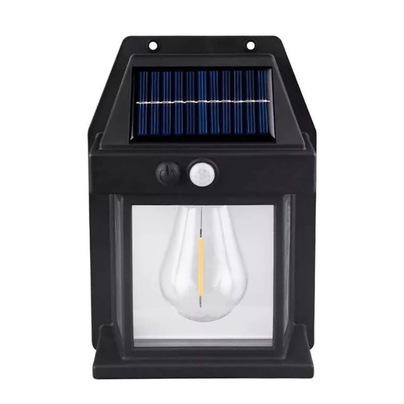 Aplique Lampara De Pared Solar Foco Con Sensor De Movimiento-0