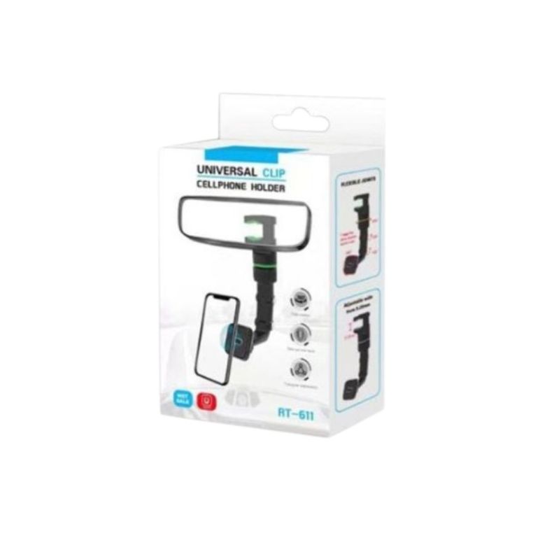Soporte Retrovisor Auto Celular 360 Gira Multifuncional-2