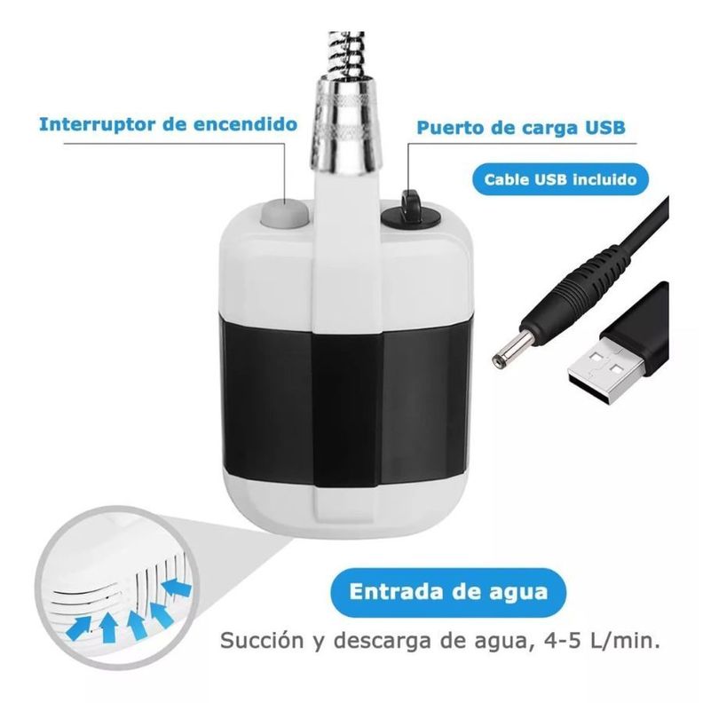 Ducha Regadera Portátil Para Exteriores Camping Aire Libre-4