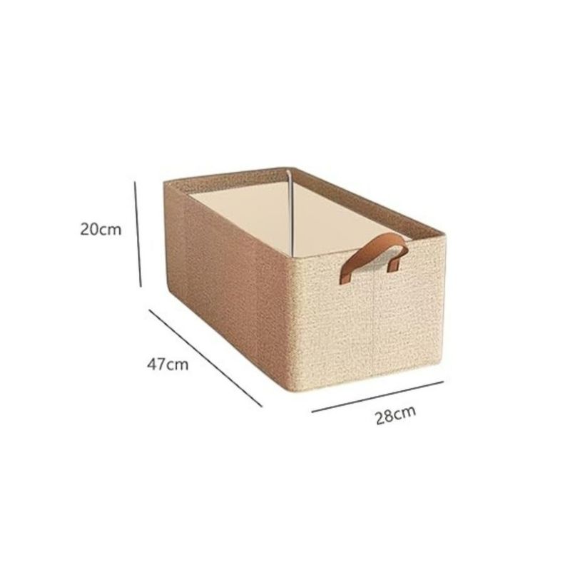 Caja Plegable Con Asa Cesta De Almacenamiento Para Estantes-1