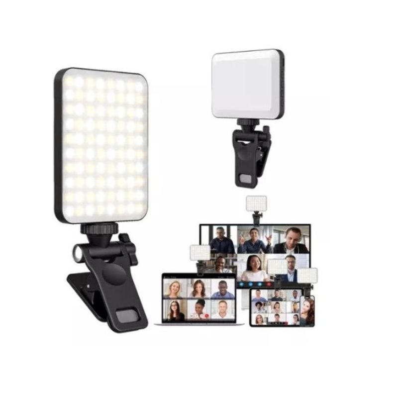 Luz Led Selfie Adaptable Portatil Celular Notebook iPhone Android-0