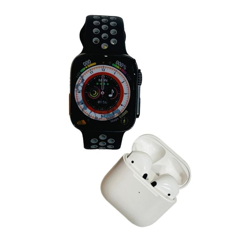 Reloj Smartwatch 8 Ultra y Audífonos Inalámbricos Bluetooth-0