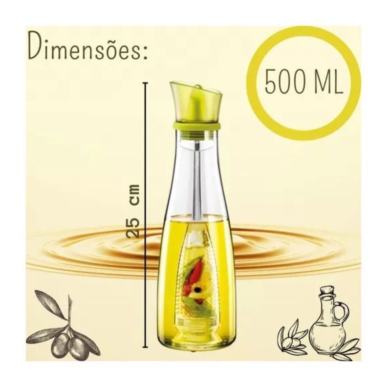 Botella Porta Aceite 500ml Botella Vidrio Cocina-1