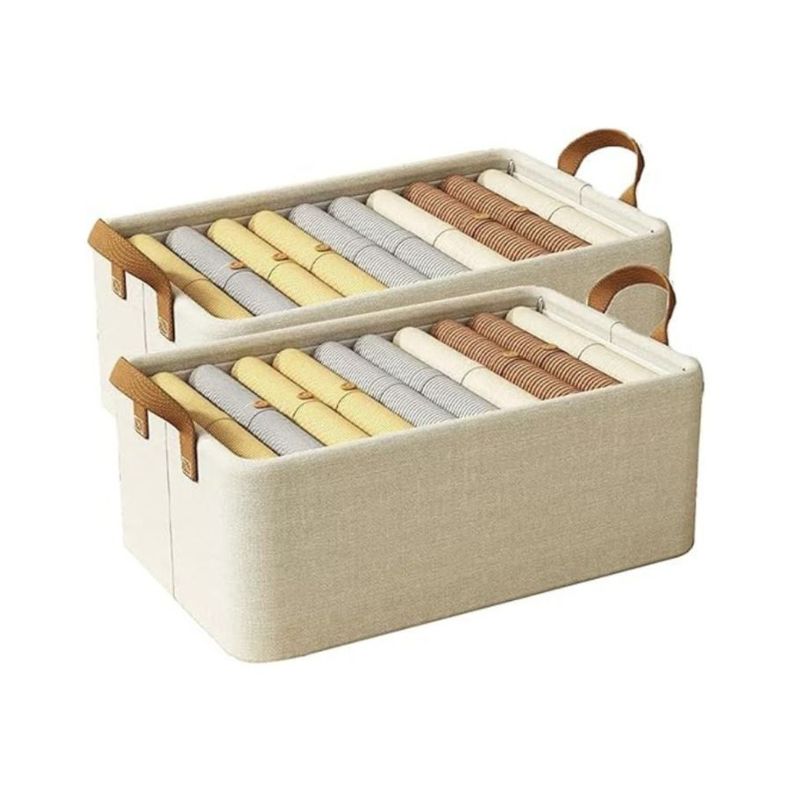 Caja X3 Plegable Con Asa Cesta De Almacenamiento Estantes-2