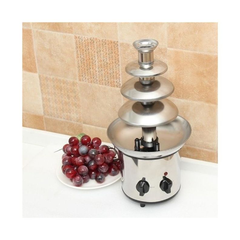 Cascada Fuente de Chocolate Fondue 4 Niveles Acero Inoxidable-3