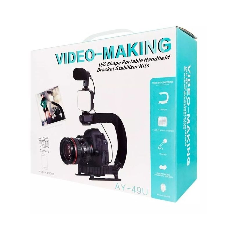 Kit Para Grabacion Soporte Estabilizador Para Camara Ay-49u-1