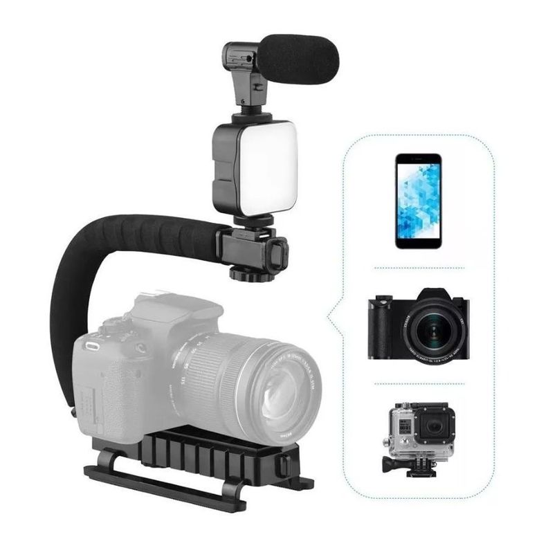 Kit Para Grabacion Soporte Estabilizador Para Camara Ay-49u-4
