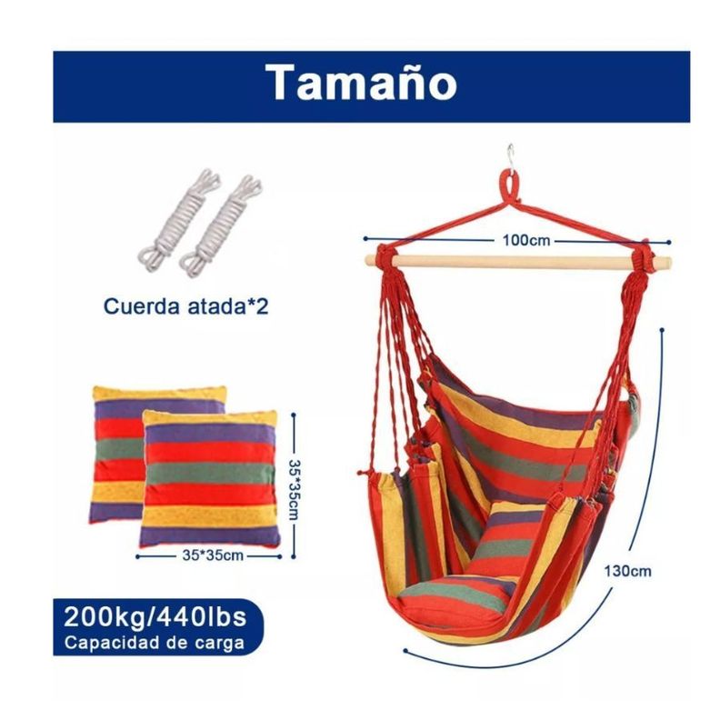 Silla Colgante Hamaca Giratoria Para Exteriores-1