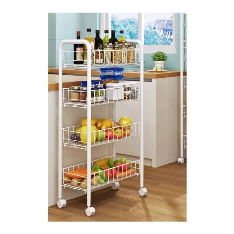 Carrito Verdulero Frutero 4 Estantes Con Ruedas De Verduras-1