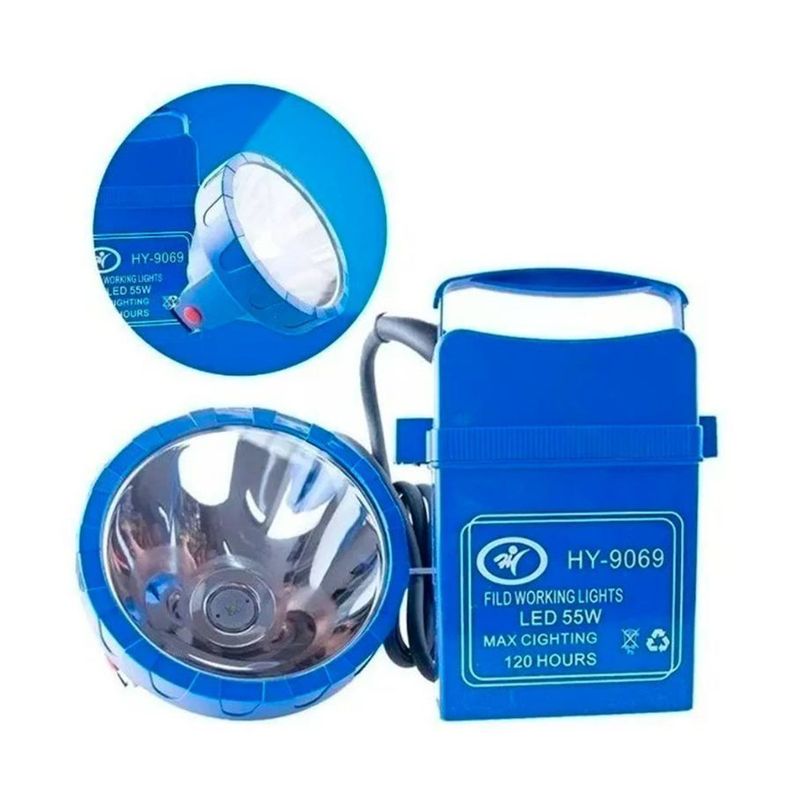 Foco Led Caza 55w Linterna Minera 3 En 1 Potente Recargable-1