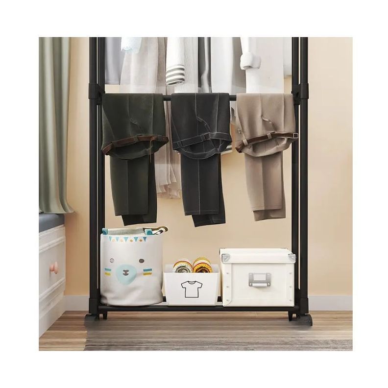 Colgador Ropa Metálico Closet Con Ruedas Perchero-2