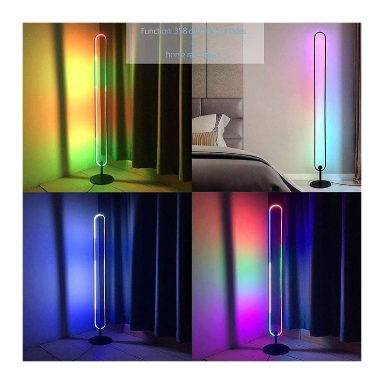 Lampara De Pie Luz Led Moderna Inteligente Rgb Regulable-1