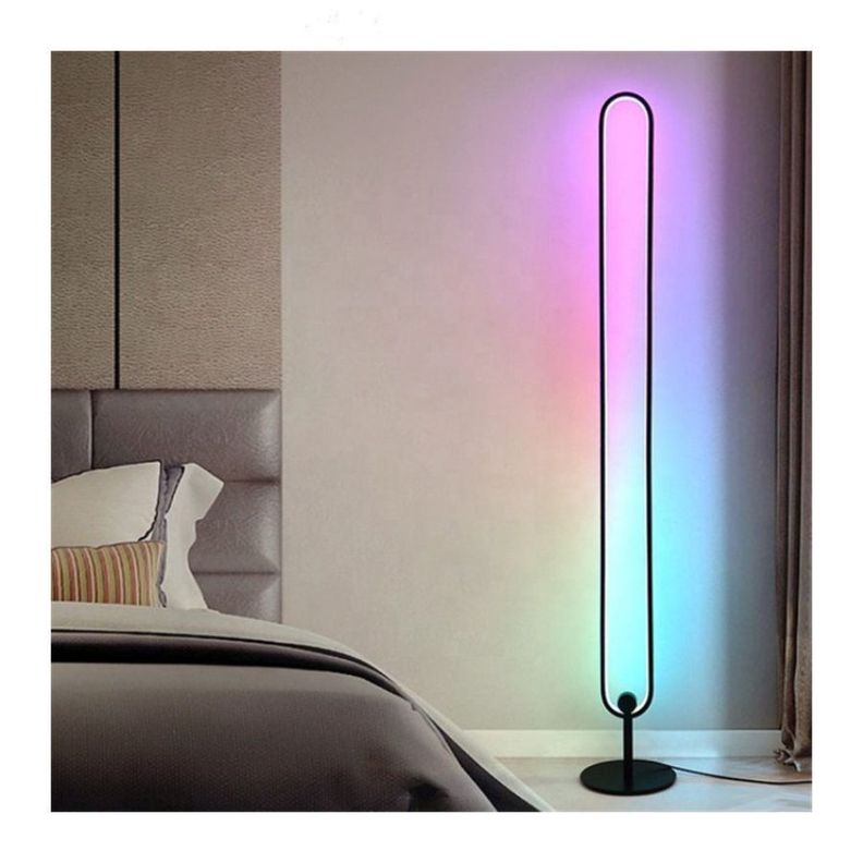 Lampara De Pie Luz Led Moderna Inteligente Rgb Regulable-3