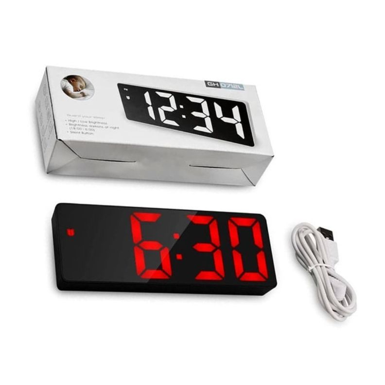 Reloj Despertador Digital Luz Roja-1