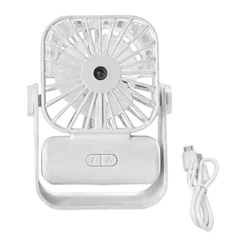 Mini Ventilador Portátil Personal Silencioso USB Recargable Blanco-1