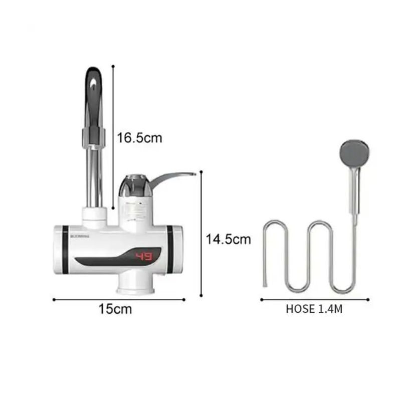 Llave Con Ducha Para Agua Caliente Eléctrica Lavaplato-1