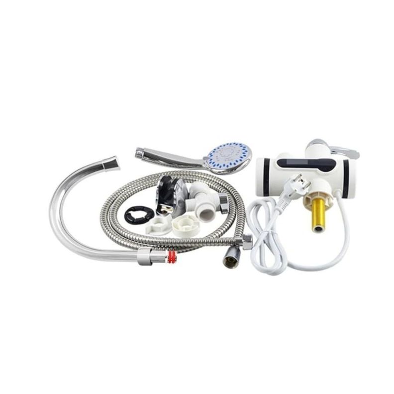 Llave Con Ducha Para Agua Caliente Eléctrica Lavaplato-4