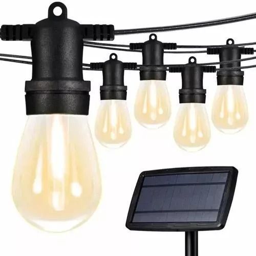 Guirnalda Led 10 Metros Panel Solar 20 Ampolletas -0