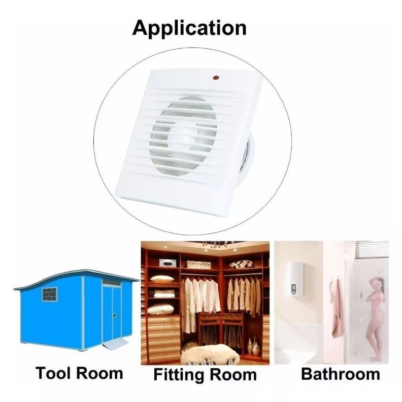 Ventilador Extractor De Aire Silencioso Baño Cocina 15w-2