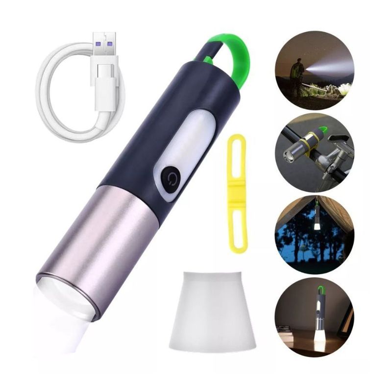 Linterna Multifunción Recargable Para Exteriores Led 800lm-0