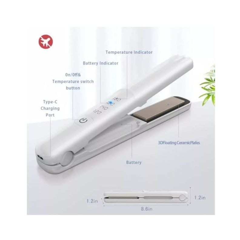 Plancha De Cabello Inalámbrica Recargable-2