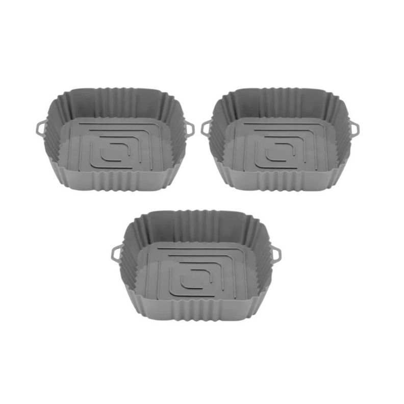Pack 3 Bandejas Silicona Para Airfryer Freidora Aire-0