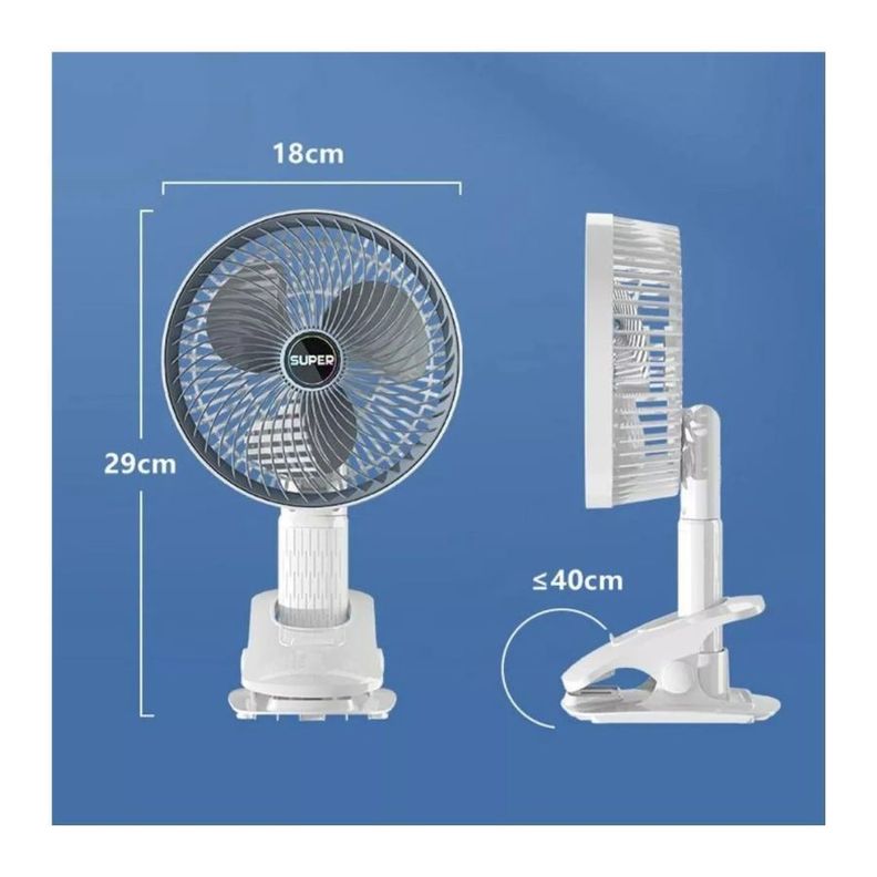 Mini Ventilador De Escritorio Con Clip De 3 Aspas-1
