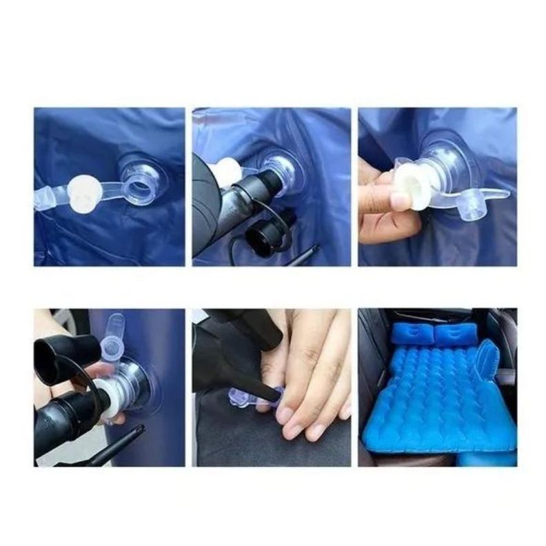 Colchón Inflable Para Auto con 2 Almohadas Con Compresor 12v-4
