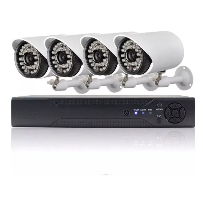 Kit Cctv 4 Cámaras De Seguridad Mas Dvr 1080p Full Hd-0