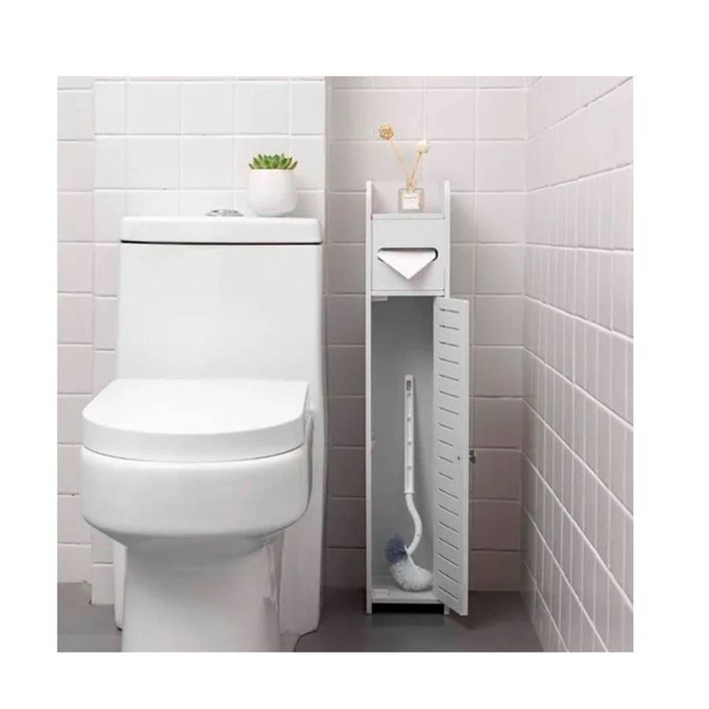 Estante De Baño Organizador Blanco 15x16x80cm-3