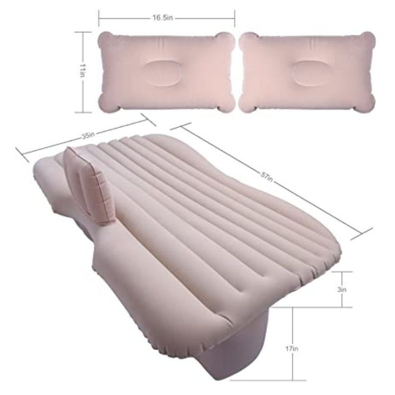 Colchon Inflable Para Auto con Dos Almohadas e Inflador-1
