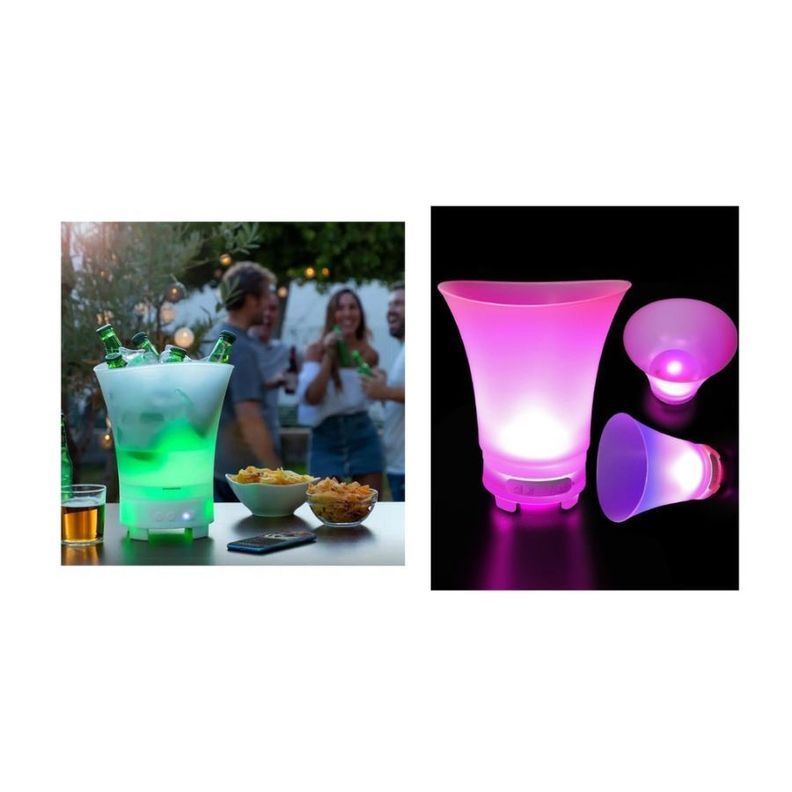 Hielera Parlante Cubetera Led Bluetooth Grande 7 Litros Portatil-3
