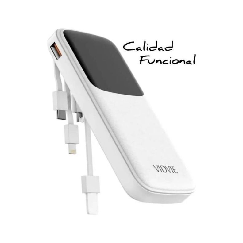 Power Bank 10000 Mah Bateria Externa Cables Incluidos Vidvie-4