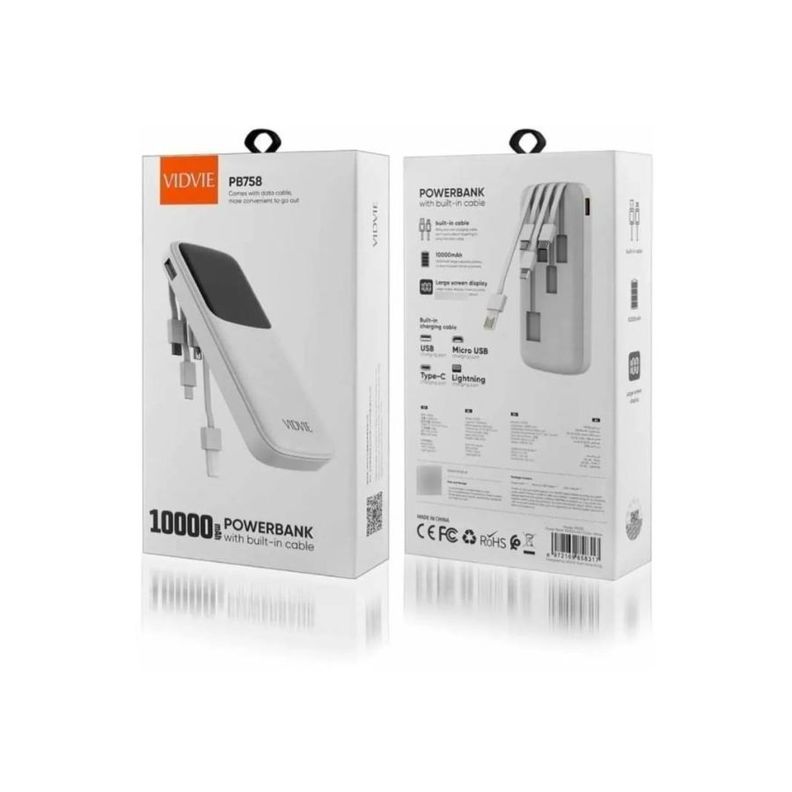 Power Bank 10000 Mah Bateria Externa Cables Incluidos Vidvie-2