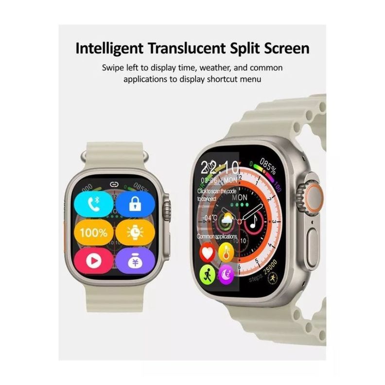Reloj Smartwatch Z70 Ultra Elegante Diseño 2.0 Asistente Voz Gris-1