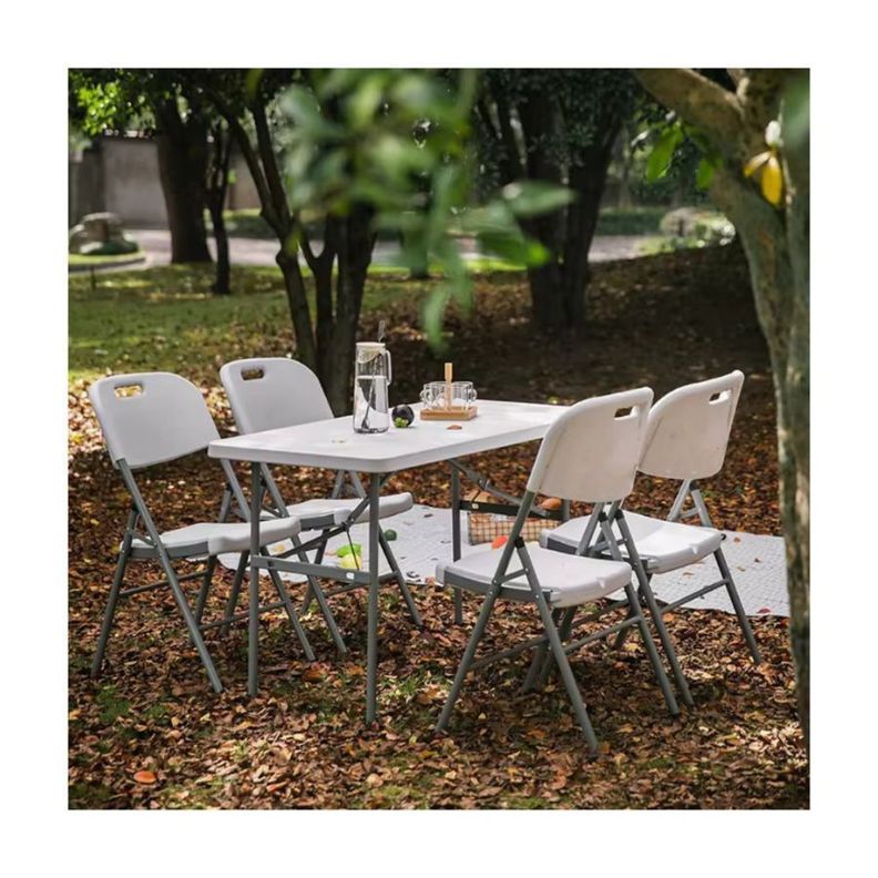 Pack X4 Sillas Plegables De Plástico Para El Hogar fiestas-2