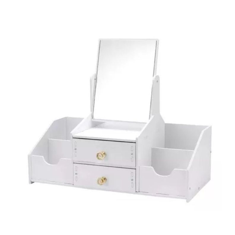 Organizador Cajón Maquillaje Con Espejo Rectangular Repisas-0