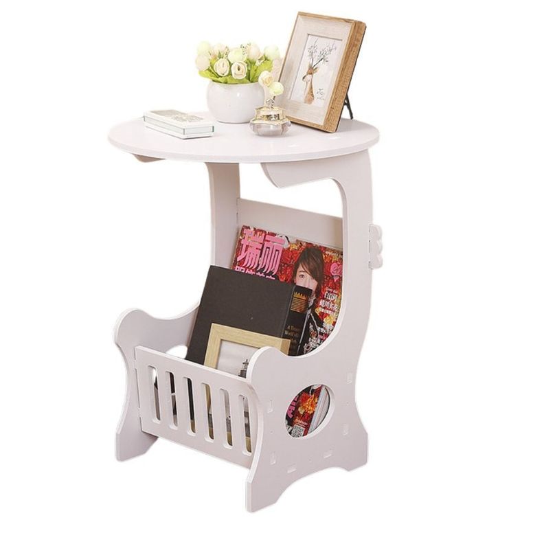 Mesa Auxiliar Dormitorio Living Con Cesta Revistera Multiuso-1