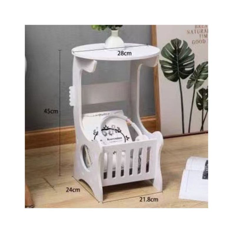 Mesa Auxiliar Dormitorio Living Con Cesta Revistera Multiuso-2