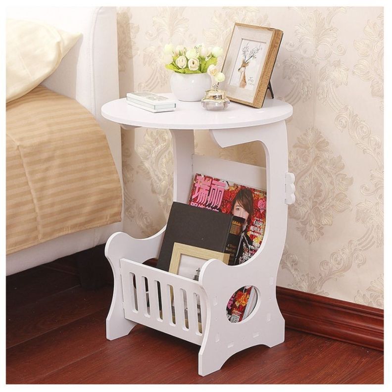 Mesa Auxiliar Dormitorio Living Con Cesta Revistera Multiuso-3