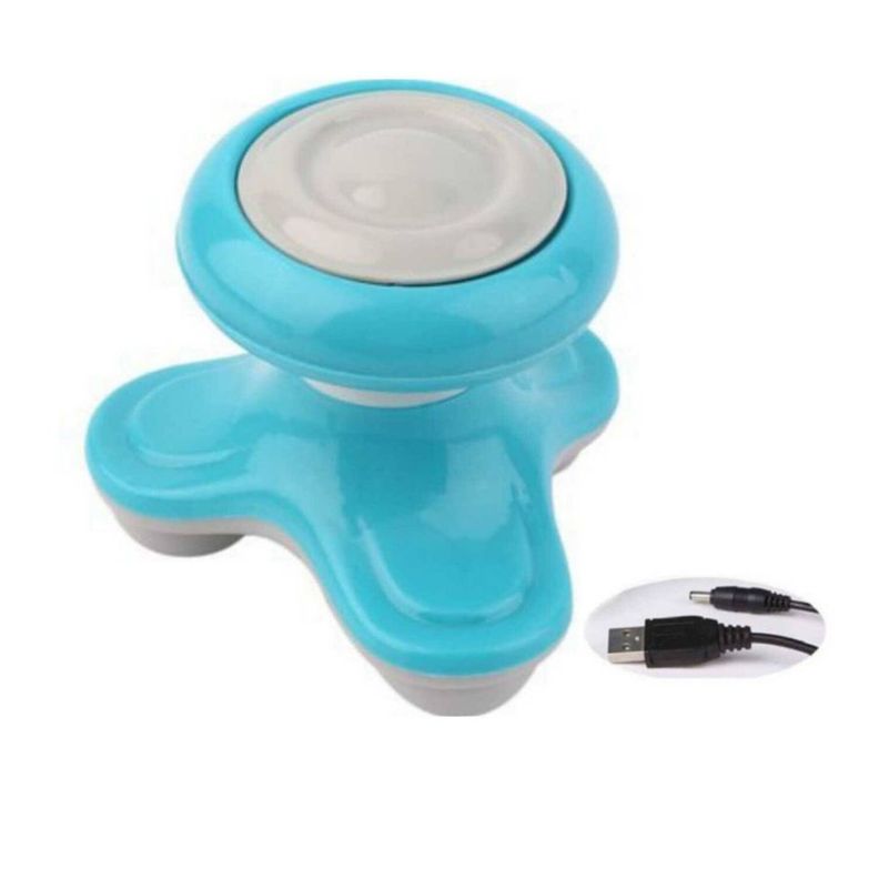 Mini Masajeador Corporal Eléctrico Portátil Azul-1
